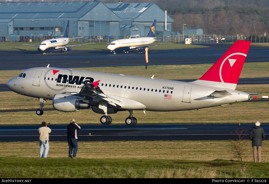 Aircraft Photo of N376NB | Airbus A319-114 | Northwest Airlines | AirHistory.net #83112