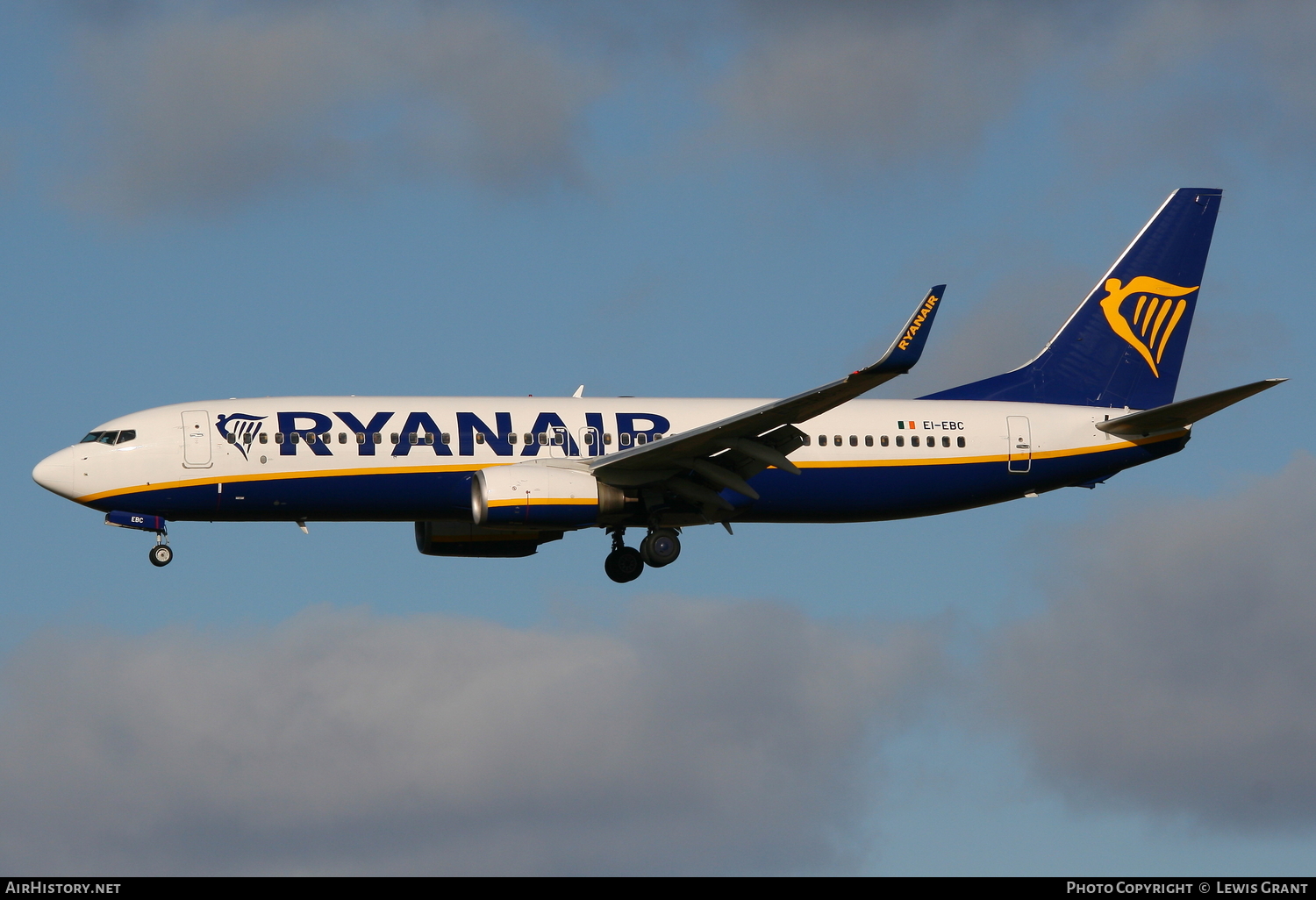 Aircraft Photo of EI-EBC | Boeing 737-8AS | Ryanair | AirHistory.net #83126