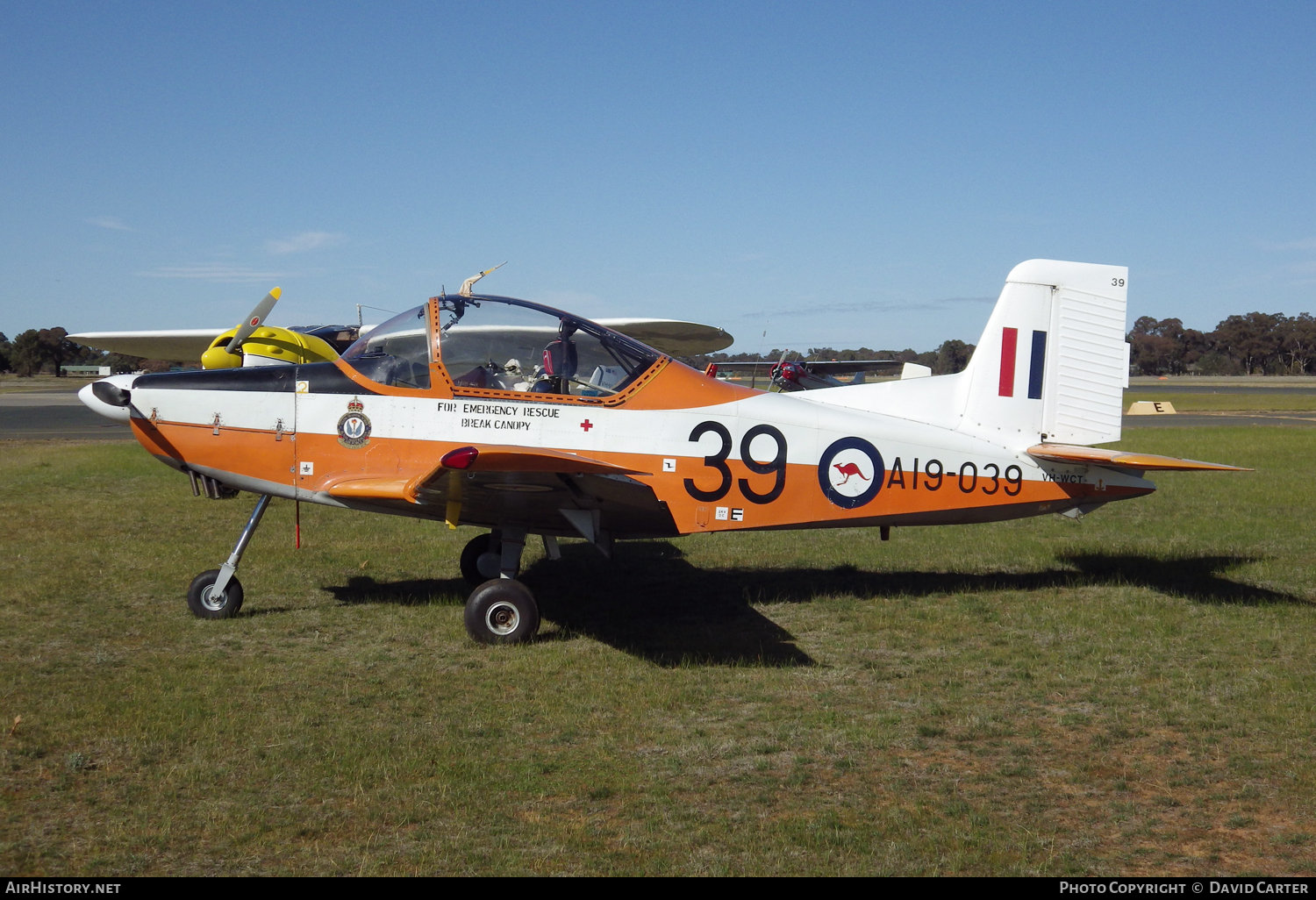Aircraft Photo of VH-WCT / A19-039 | New Zealand CT-4A Airtrainer | Australia - Air Force | AirHistory.net #83143