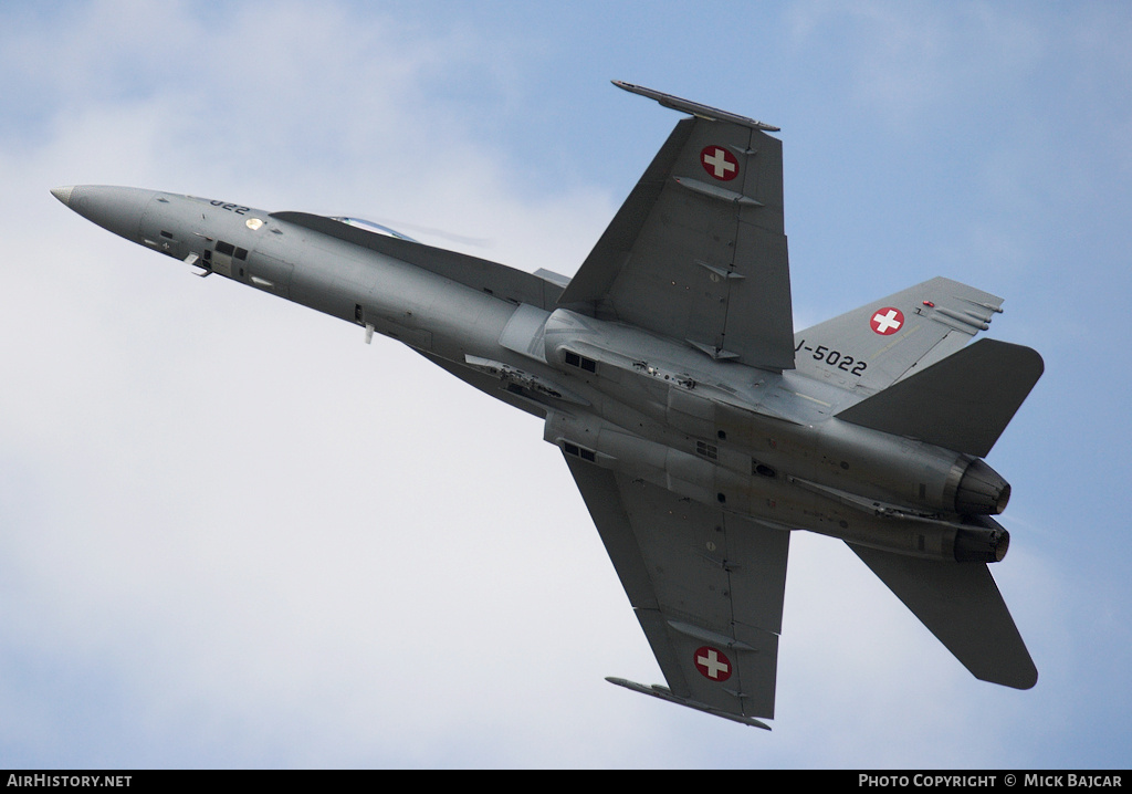 Aircraft Photo of J-5022 | McDonnell Douglas F/A-18C Hornet | Switzerland - Air Force | AirHistory.net #83169