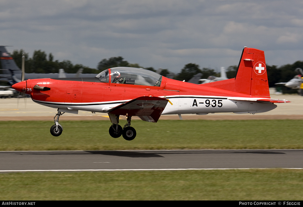 Aircraft Photo of A-935 | Pilatus NCPC-7 | Switzerland - Air Force | AirHistory.net #83180