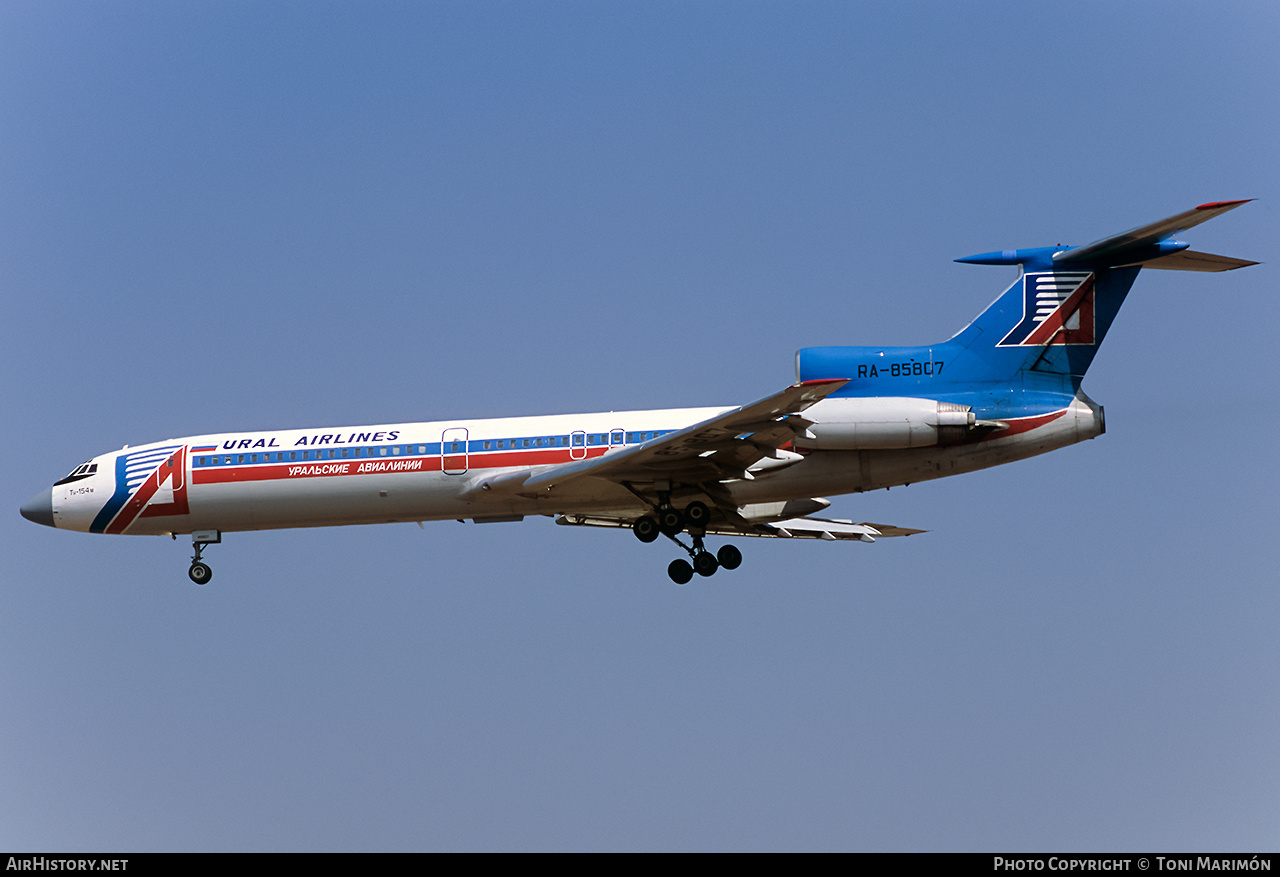 Aircraft Photo of RA-85807 | Tupolev Tu-154M | Ural Airlines | AirHistory.net #83214