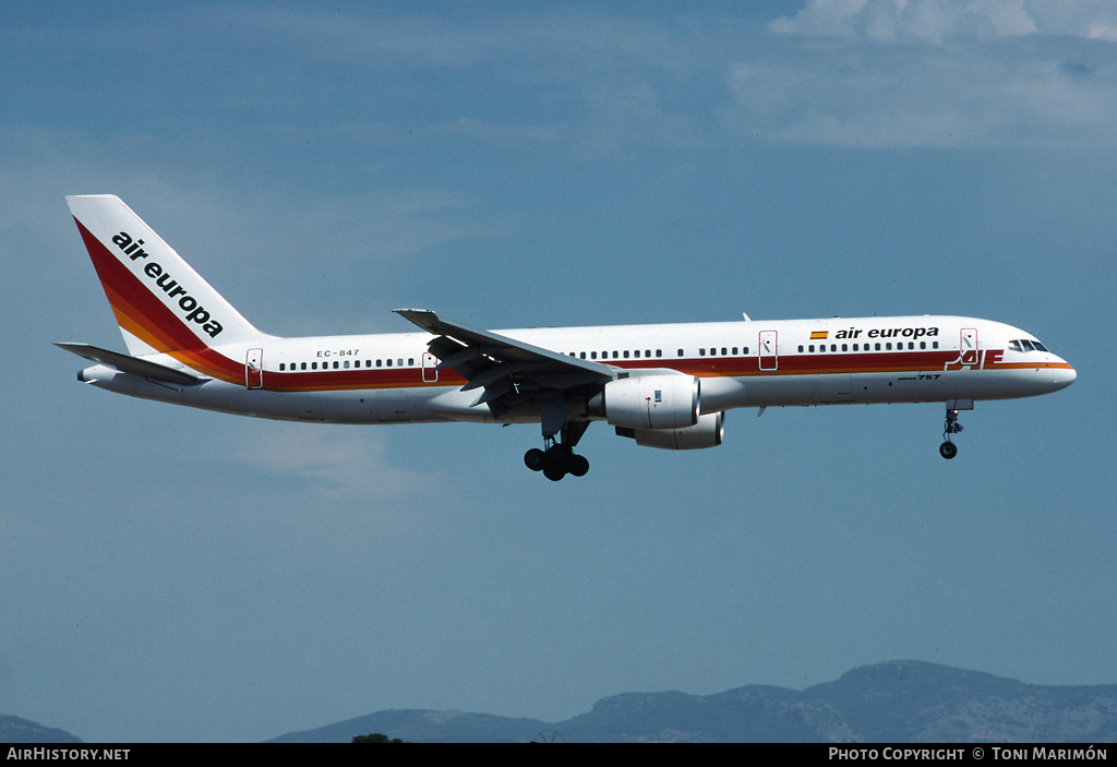 Aircraft Photo of EC-847 | Boeing 757-236 | Air Europa | AirHistory.net #83215