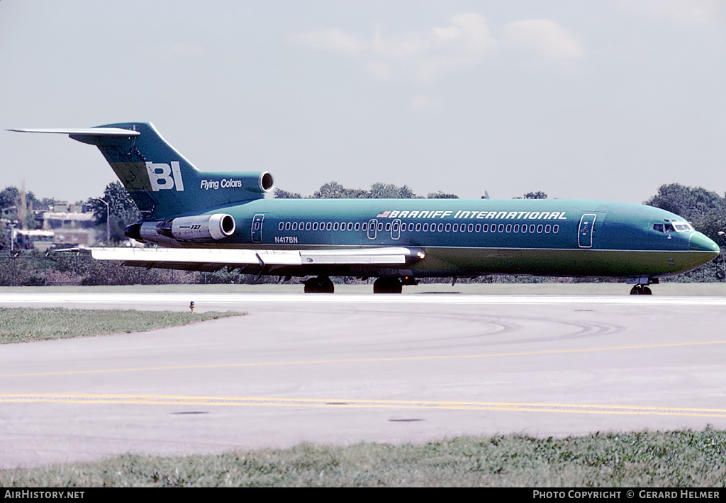 Aircraft Photo of N417BN | Boeing 727-227 | Braniff International Airways | AirHistory.net #83234