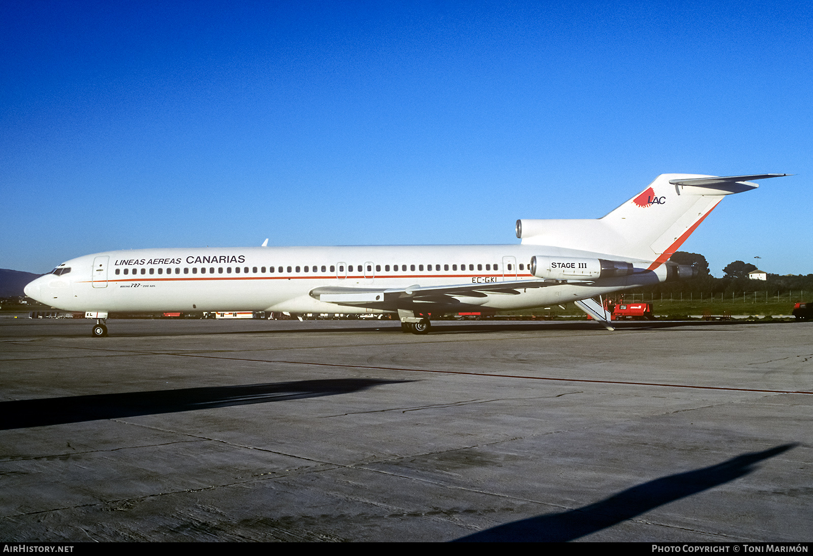 Aircraft Photo of EC-GKL | Boeing 727-2K5/Adv | Líneas Aéreas Canarias - LAC | AirHistory.net #83329