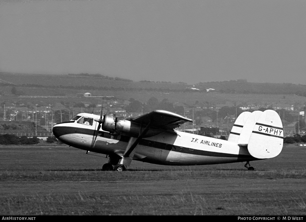 Aircraft Photo of G-APHY | Scottish Aviation Twin Pioneer Series 1 | J.F. Airlines - JFA | AirHistory.net #83404