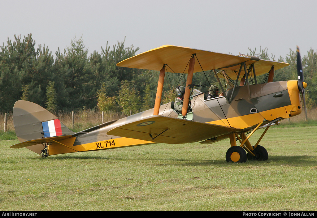 Aircraft Photo of G-AOGR / XL714 | De Havilland D.H. 82A Tiger Moth II | UK - Air Force | AirHistory.net #83479