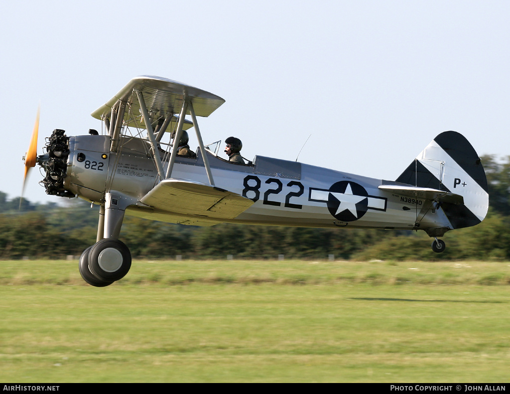 Aircraft Photo of N38940 | Boeing PT-17 Kaydet (A75N1) | USA - Air Force | AirHistory.net #83480