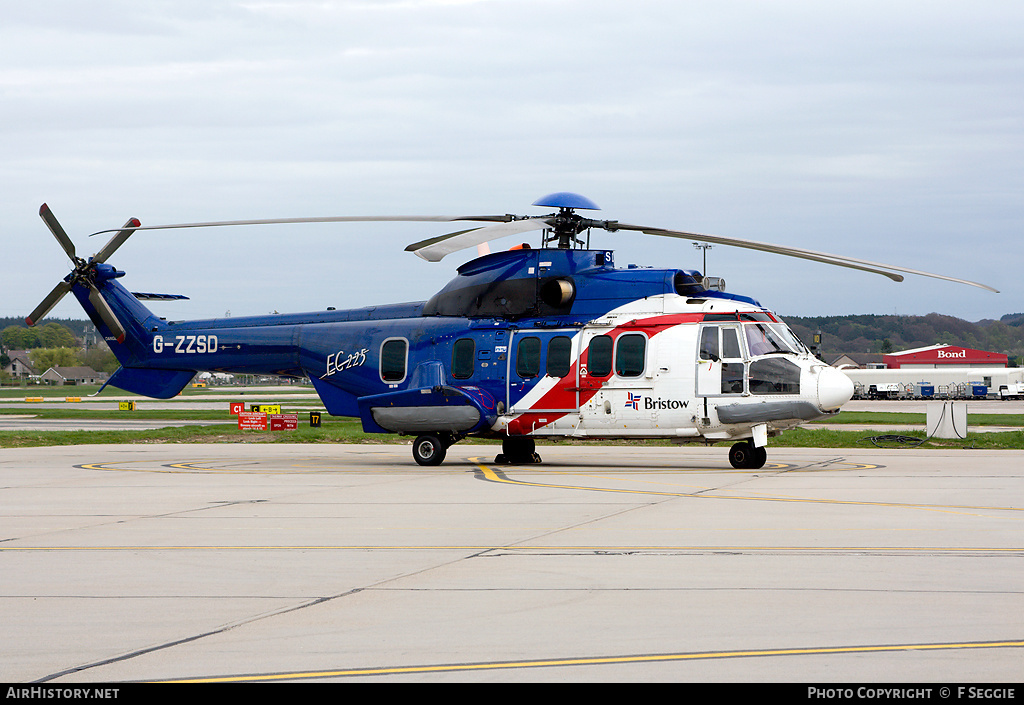 Aircraft Photo of G-ZZSD | Eurocopter EC-225LP Super Puma Mk2+ | Bristow Helicopters | AirHistory.net #83522