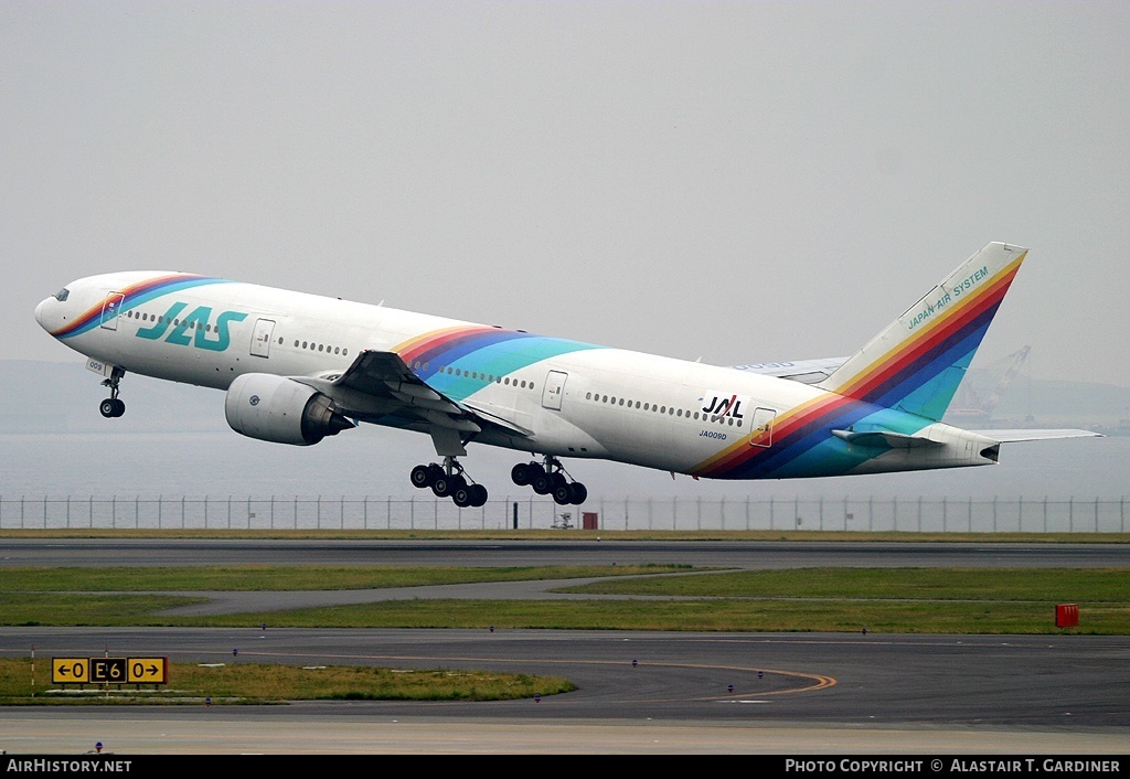 Aircraft Photo of JA009D | Boeing 777-289 | Japan Air System - JAS | AirHistory.net #83528