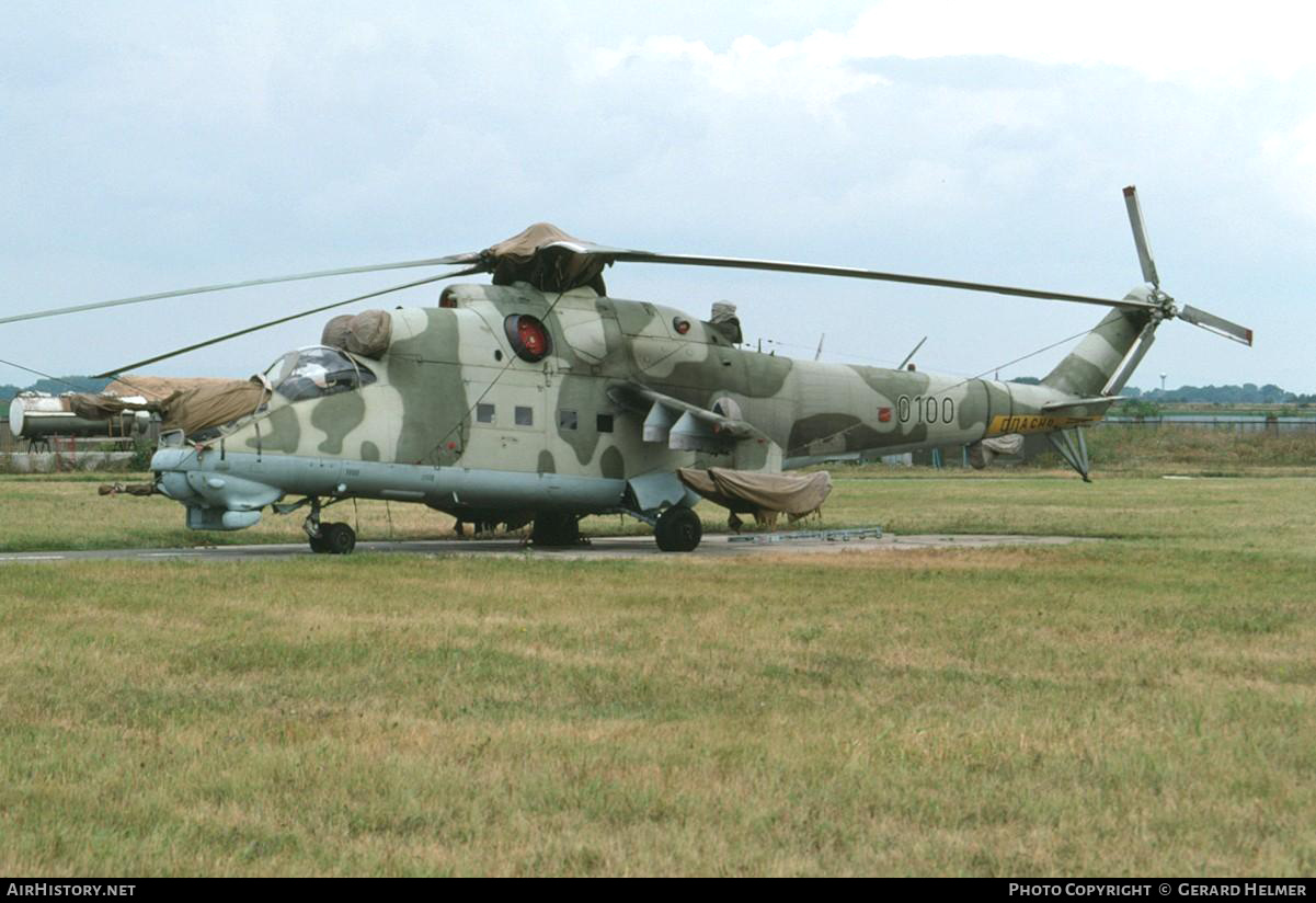 Aircraft Photo of 0100 | Mil Mi-24D | Czechoslovakia - Air Force | AirHistory.net #83538