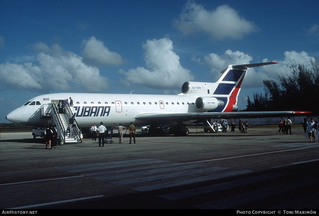 Aircraft Photo of CU-T1274 | Yakovlev Yak-42 | Cubana | AirHistory.net #83581