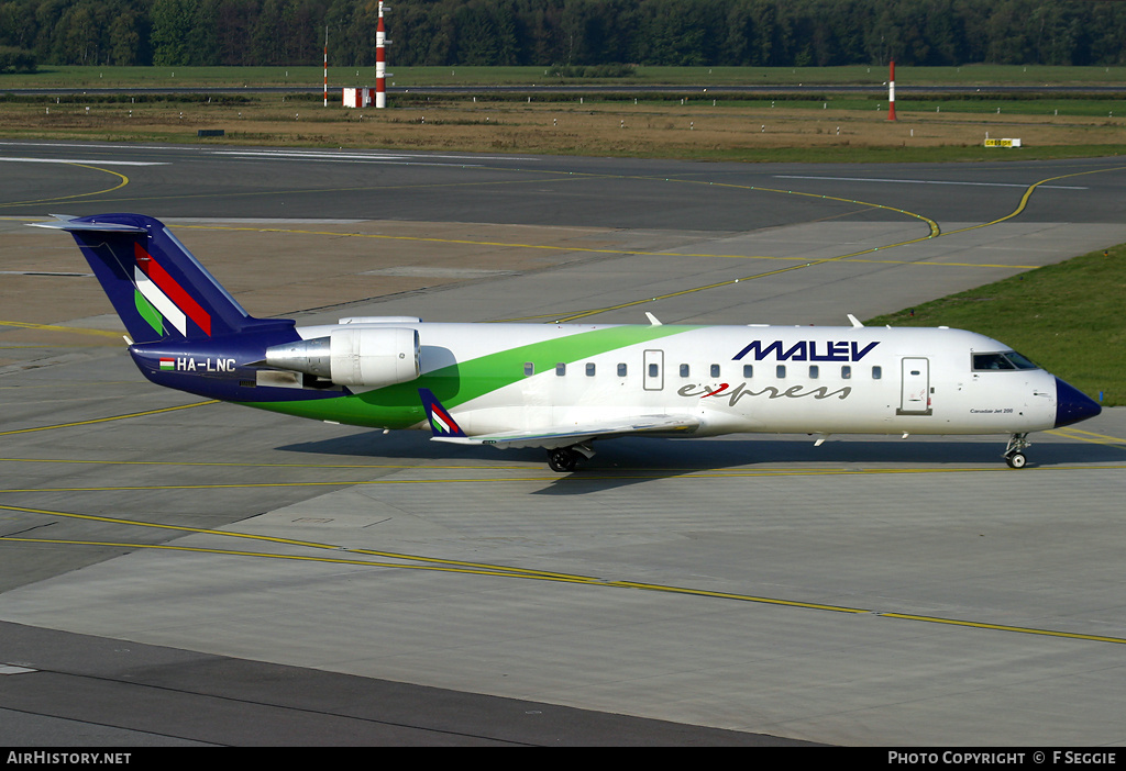 Aircraft Photo of HA-LNC | Bombardier CRJ-200ER (CL-600-2B19) | Malév Express | AirHistory.net #83615