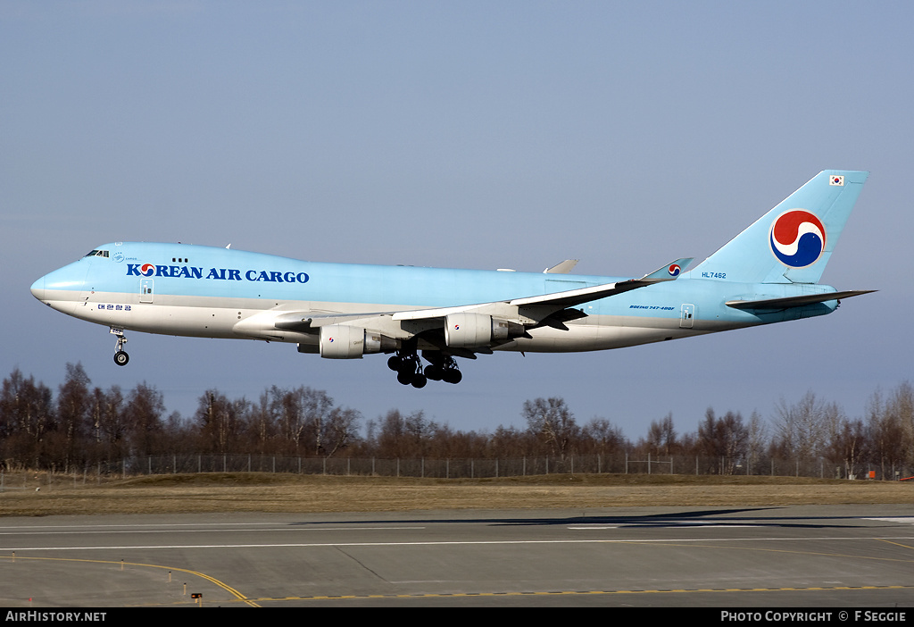 Aircraft Photo of HL7462 | Boeing 747-4B5F/SCD | Korean Air Cargo | AirHistory.net #83623