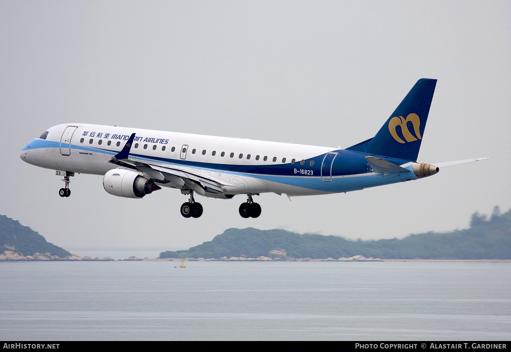 Aircraft Photo of B-16823 | Embraer 190AR (ERJ-190-100IGW) | Mandarin Airlines | AirHistory.net #83764