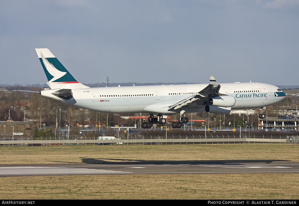 Aircraft Photo of B-HXE | Airbus A340-313 | Cathay Pacific Airways | AirHistory.net #83873