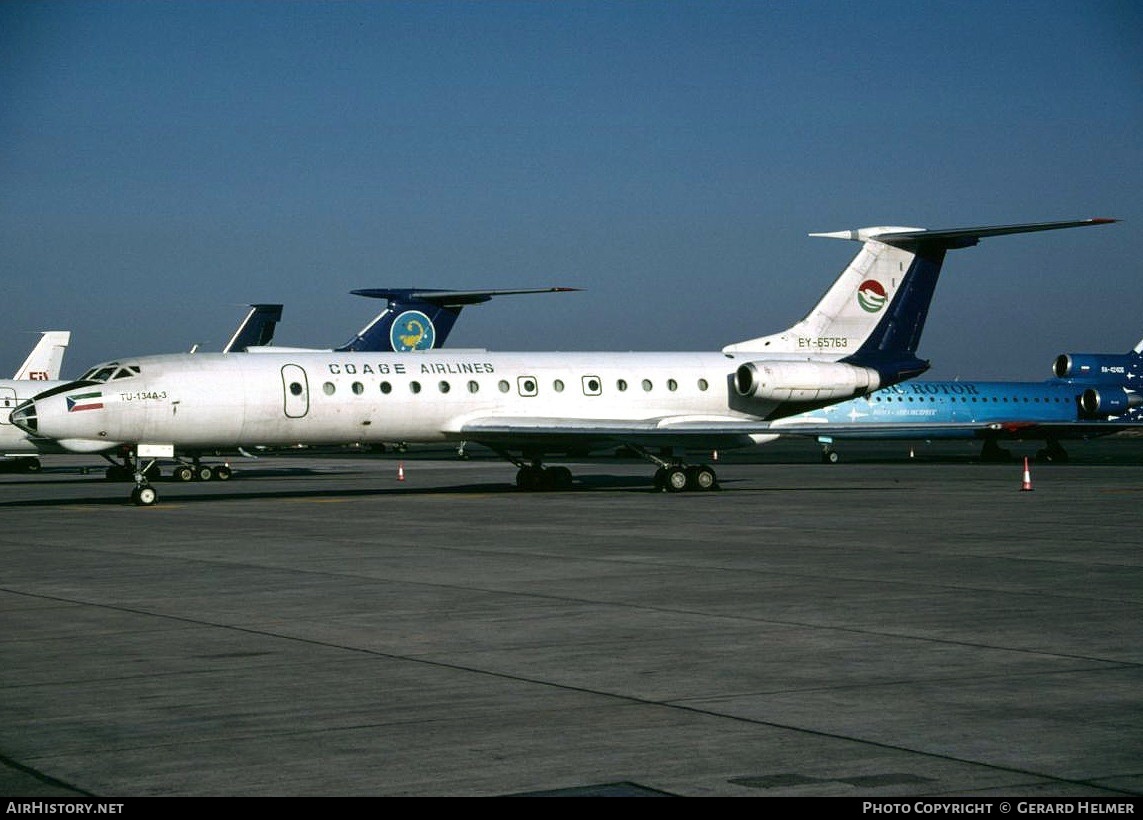 Aircraft Photo of EY-65763 | Tupolev Tu-134A-3 | COAGE Airlines | AirHistory.net #83893