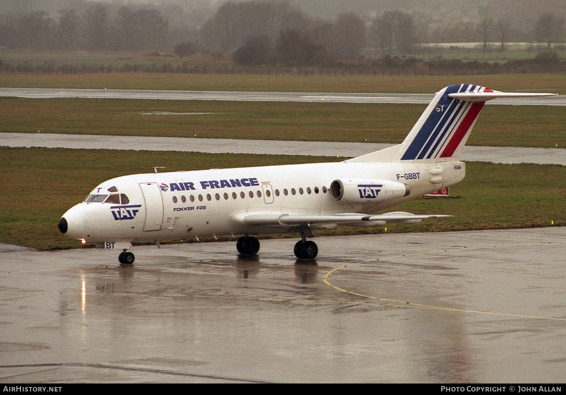 Aircraft Photo of F-GBBT | Fokker F28-1000 Fellowship | Air France | AirHistory.net #83958