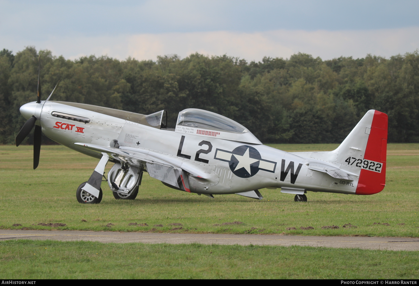 Aircraft Photo of OO-RYL / 472922 | North American TF-51D Mustang | USA - Air Force | AirHistory.net #84003