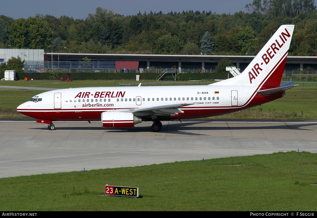 Aircraft Photo of D-AHIA | Boeing 737-73S | Air Berlin | AirHistory.net #84074