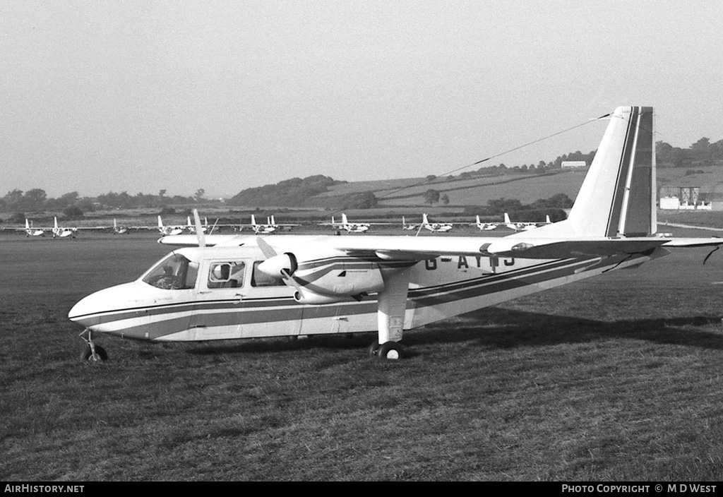 Aircraft Photo of G-AYWJ | Britten-Norman BN-2A Islander | Britten-Norman | AirHistory.net #84077