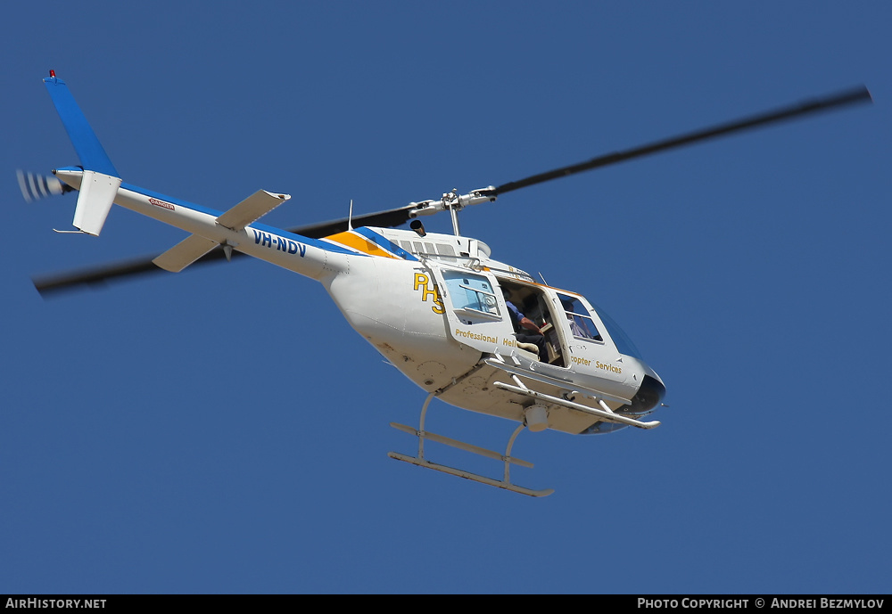 Aircraft Photo of VH-NDV | Bell 206B-3 JetRanger III | PHS - Professional Helicopter Services | AirHistory.net #84134
