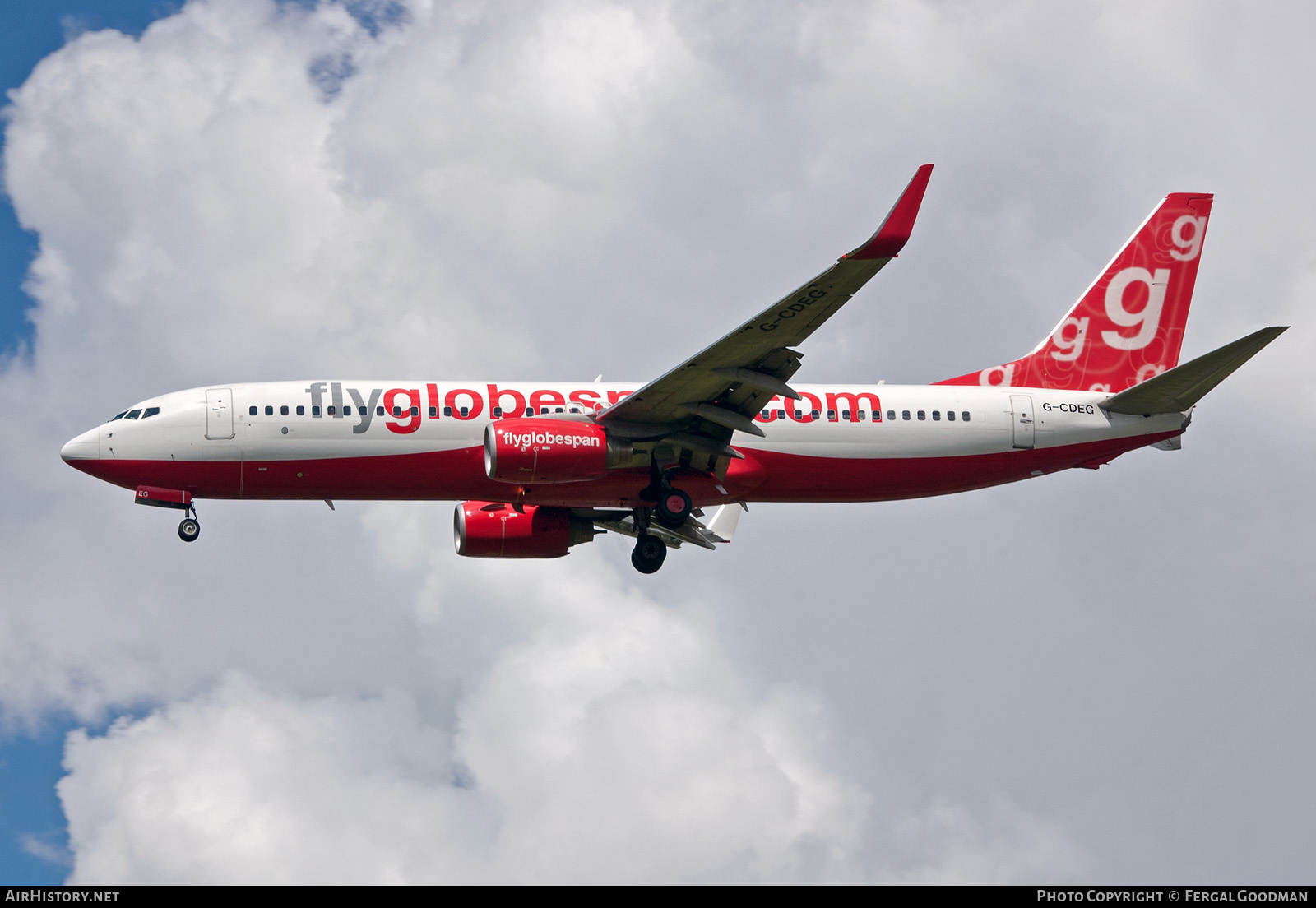 Aircraft Photo of G-CDEG | Boeing 737-8BK | Flyglobespan | AirHistory.net #84143