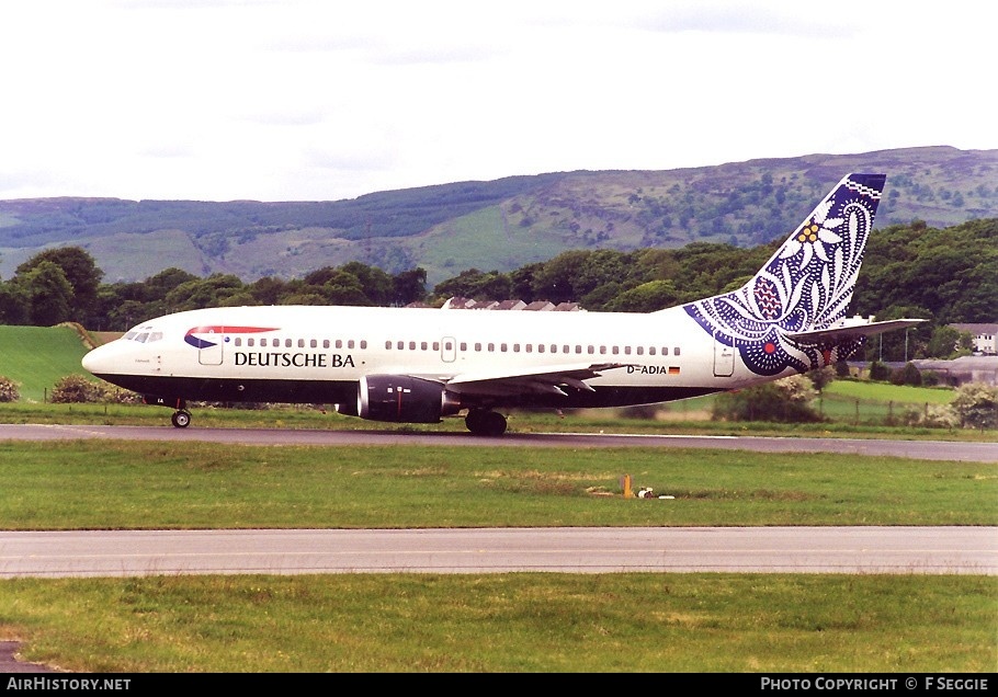 Aircraft Photo of D-ADIA | Boeing 737-36Q | Deutsche BA | AirHistory.net #84146