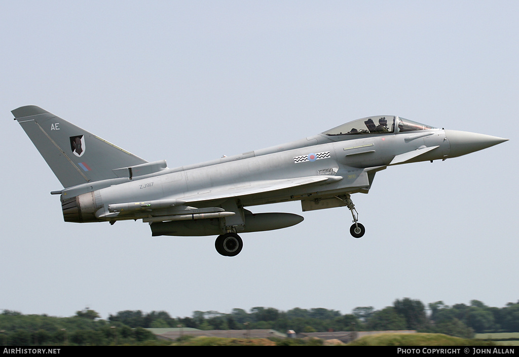Aircraft Photo of ZJ917 | Eurofighter EF-2000 Typhoon F2 | UK - Air Force | AirHistory.net #84196
