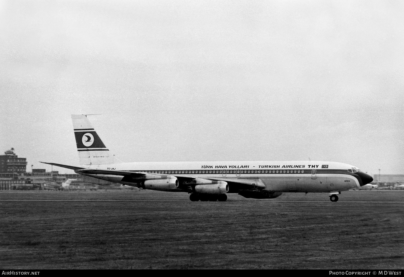Aircraft Photo of TC-JAJ | Boeing 707-321 | THY Türk Hava Yolları - Turkish Airlines | AirHistory.net #84291