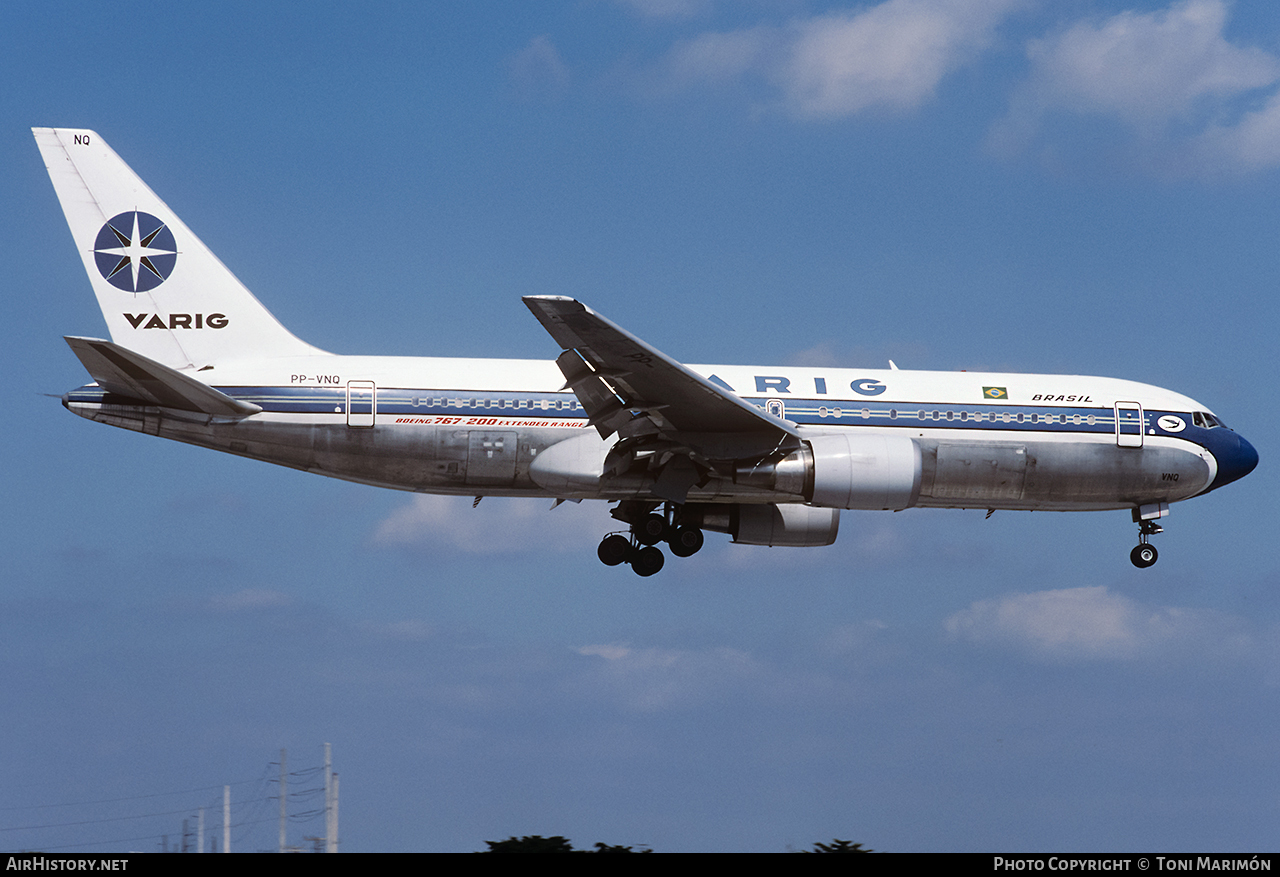 Aircraft Photo of PP-VNQ | Boeing 767-241/ER | Varig | AirHistory.net #84378
