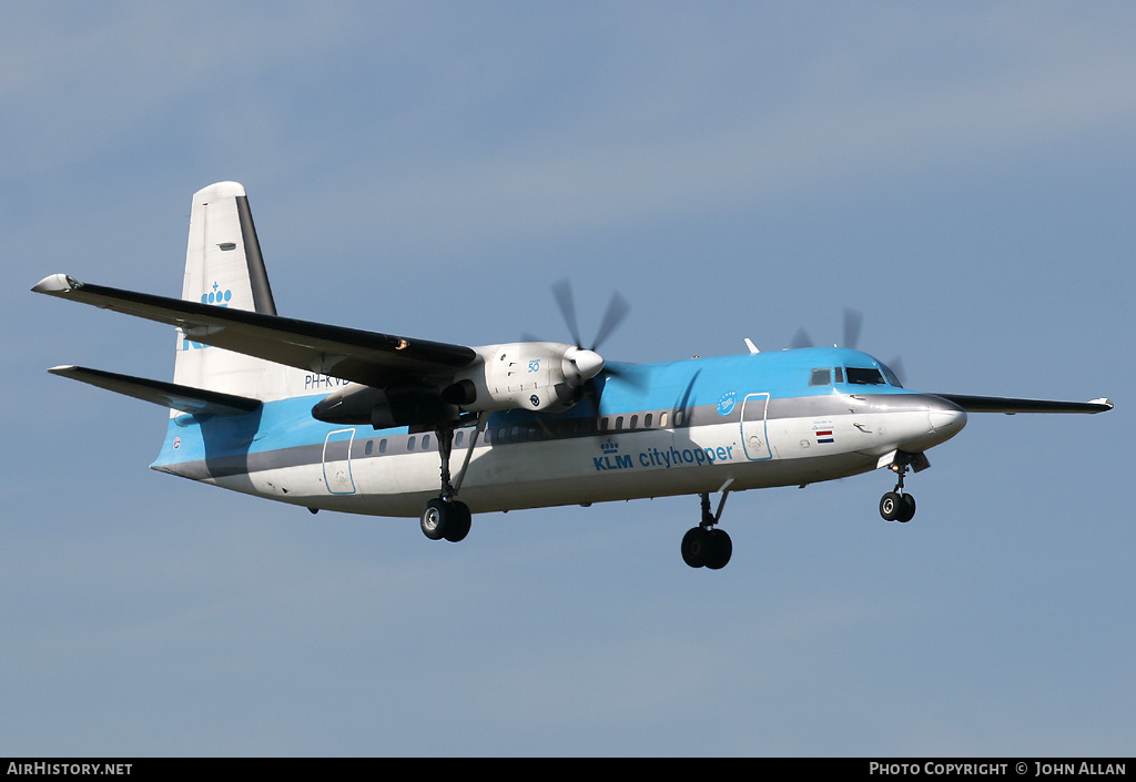 Aircraft Photo of PH-KVD | Fokker 50 | KLM Cityhopper | AirHistory.net #84412