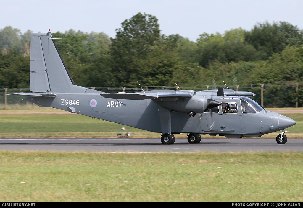 Aircraft Photo of ZG846 | Pilatus Britten-Norman BN-2T Islander AL1 | UK - Army | AirHistory.net #84417