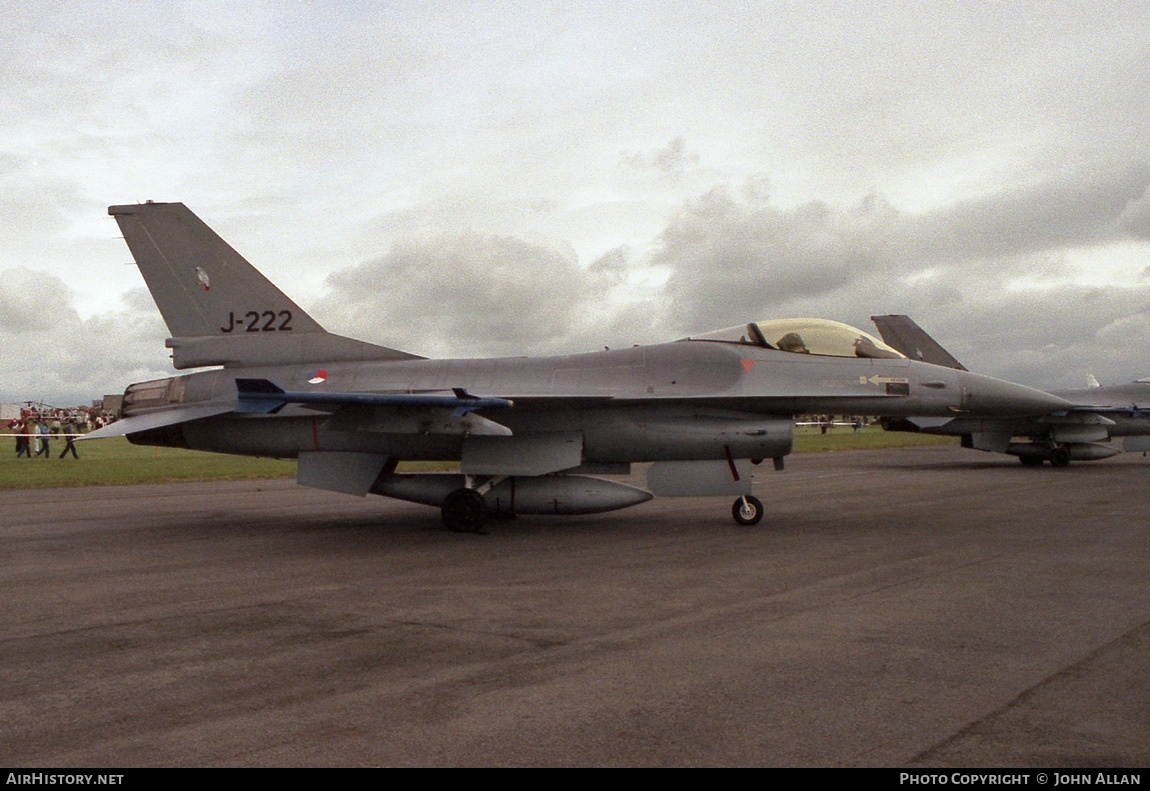 Aircraft Photo of J-222 | General Dynamics F-16A Fighting Falcon | Netherlands - Air Force | AirHistory.net #84476