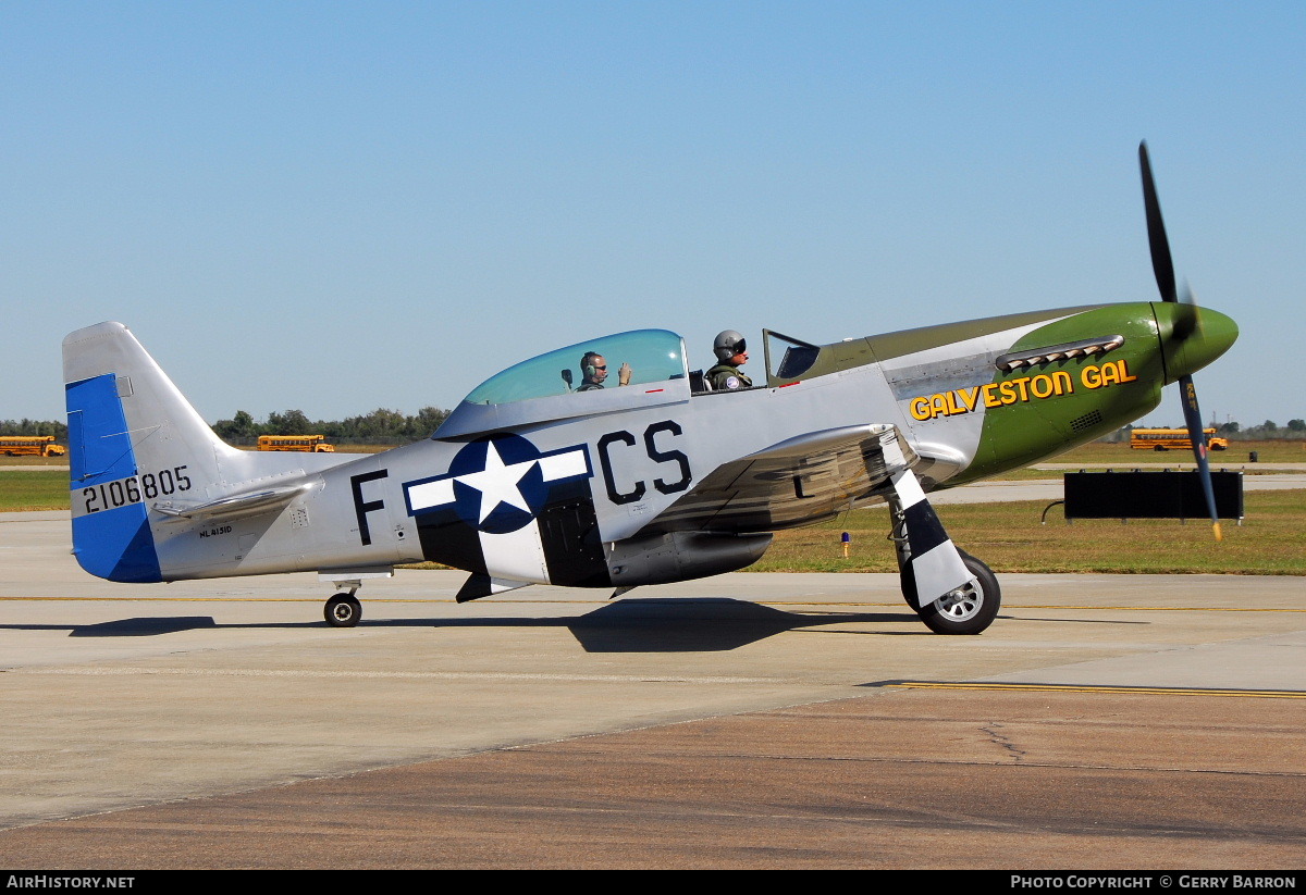 Aircraft Photo of N4151D / NL4151D / 2106805 | North American P-51D Mustang | USA - Air Force | AirHistory.net #84492