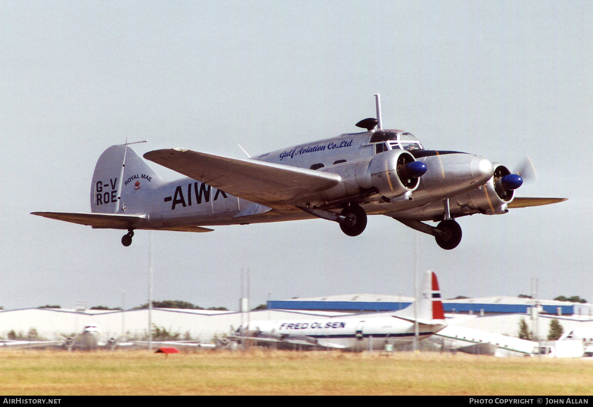 Aircraft Photo of G-VROE | Avro 652A Anson T21 | Gulf Aviation | AirHistory.net #84526