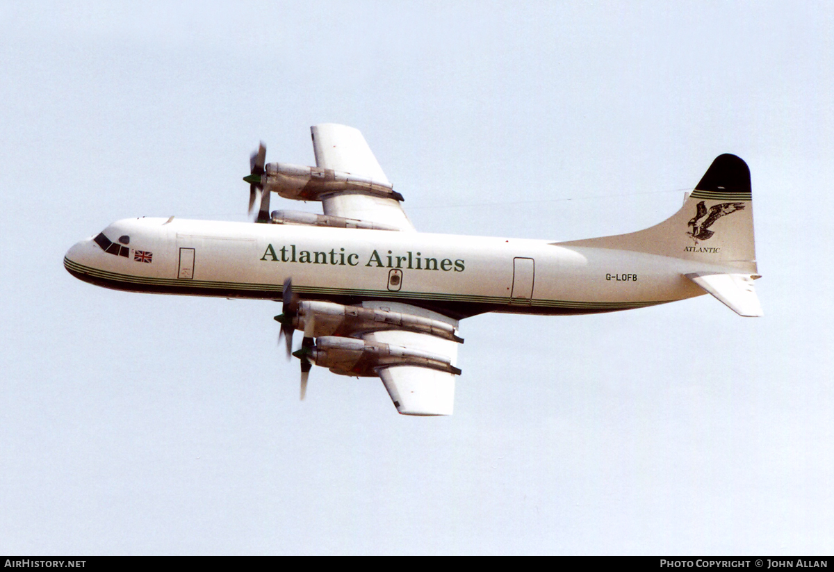 Aircraft Photo of G-LOFB | Lockheed L-188C(F) Electra | Atlantic Airlines | AirHistory.net #84533