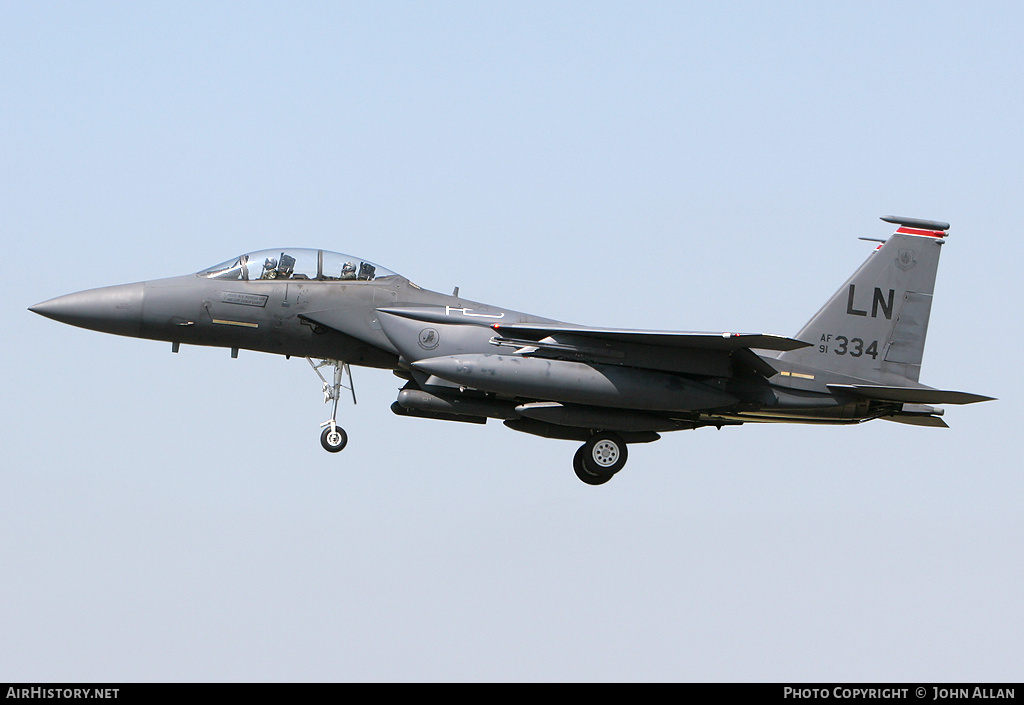 Aircraft Photo of 91-0334 / AF91-334 | McDonnell Douglas F-15E Strike Eagle | USA - Air Force | AirHistory.net #84545