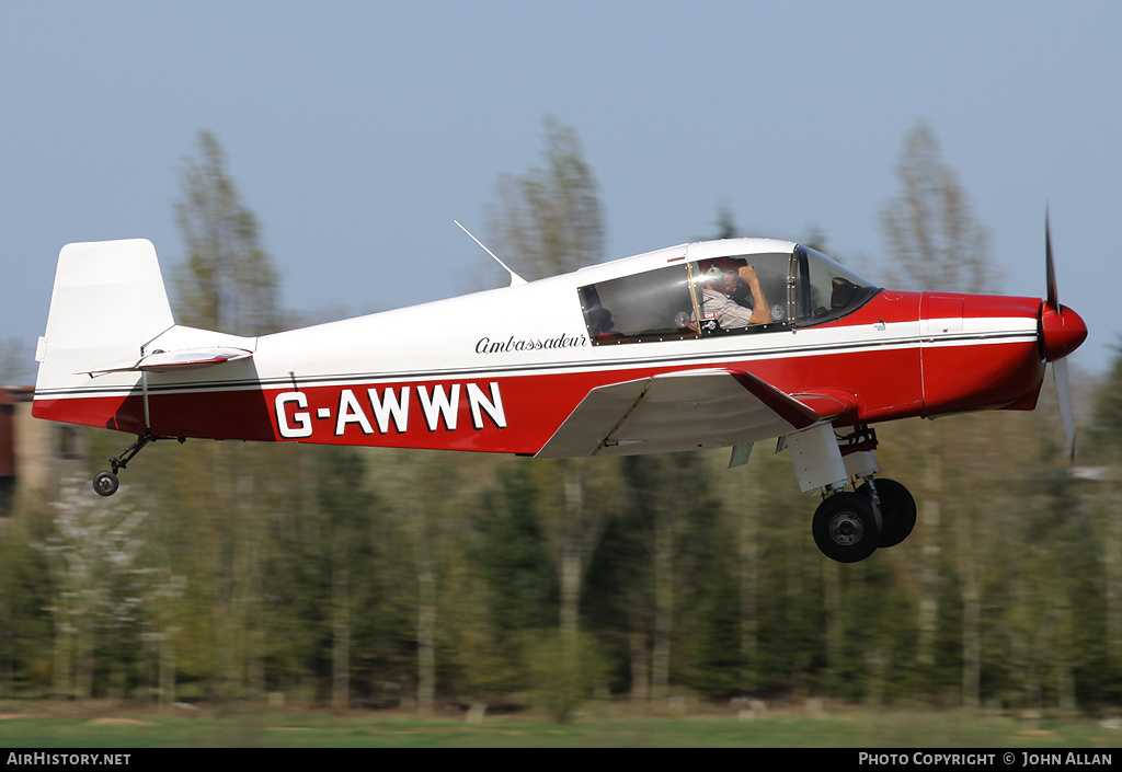 Aircraft Photo of G-AWWN | Jodel DR-1050 Ambassadeur | AirHistory.net #84553