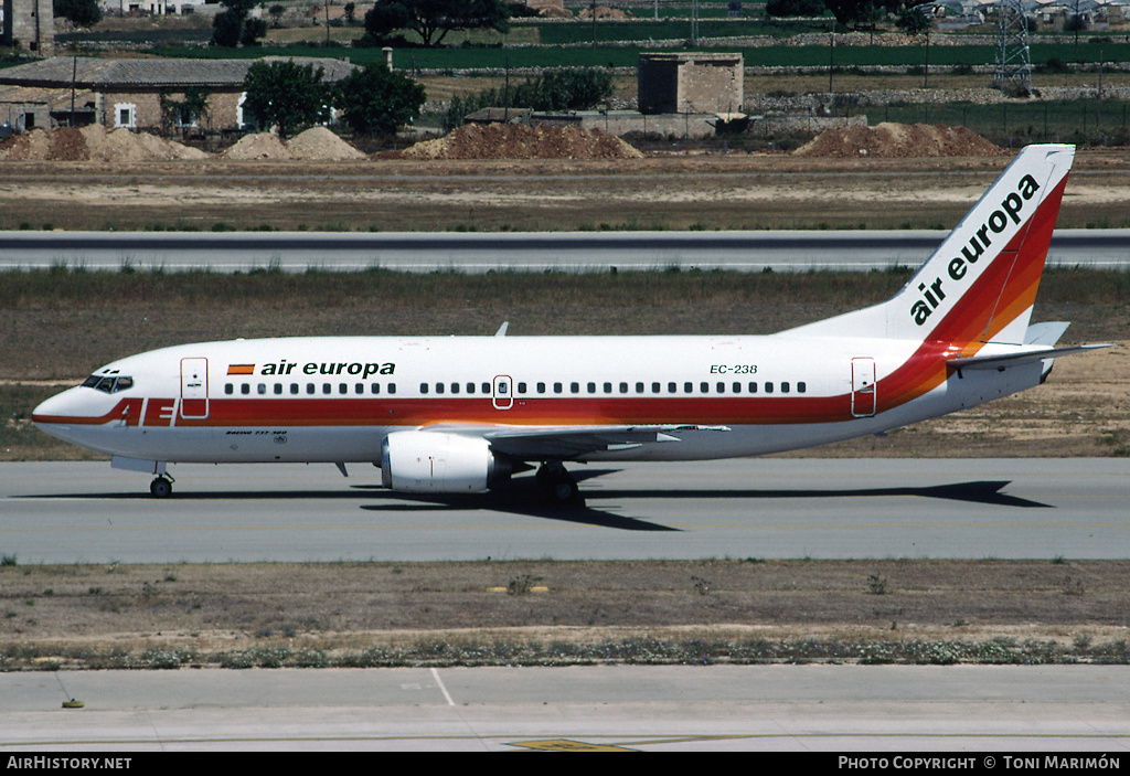 Aircraft Photo of EC-238 | Boeing 737-3M8 | Air Europa | AirHistory.net #84593
