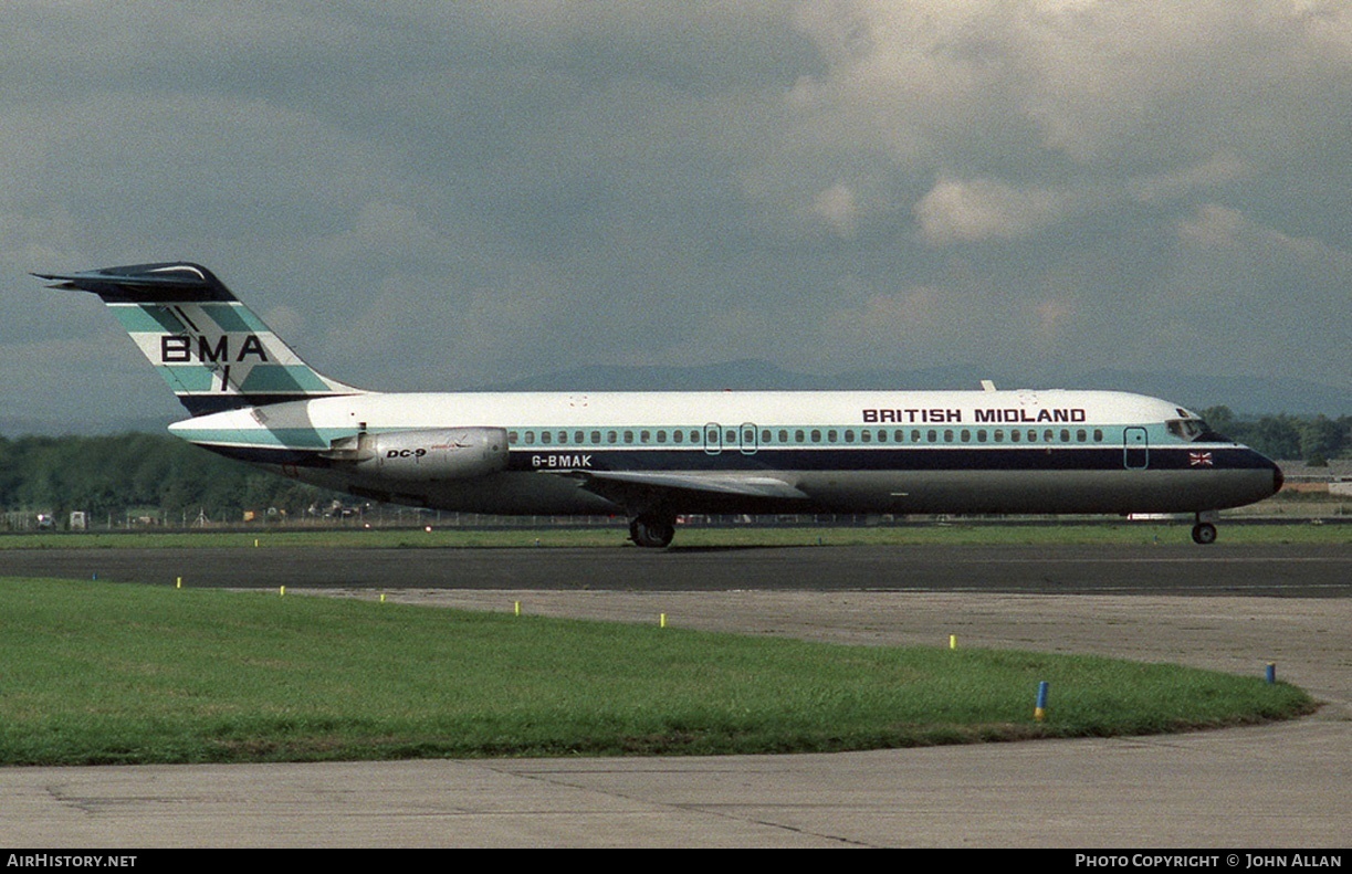 Aircraft Photo of G-BMAK | McDonnell Douglas DC-9-32 | British Midland Airways - BMA | AirHistory.net #84834