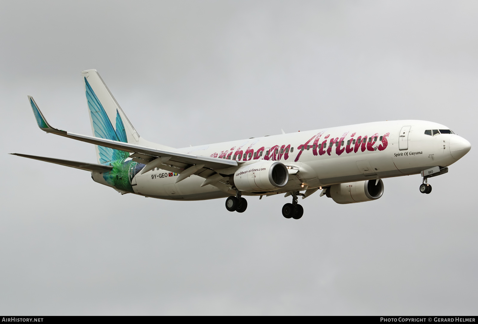 Aircraft Photo of 9Y-GEO | Boeing 737-8Q8 | Caribbean Airlines | AirHistory.net #85025