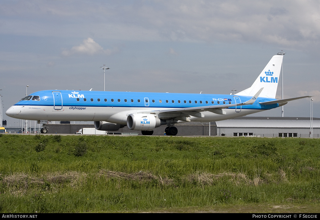 Aircraft Photo of PH-EZH | Embraer 190STD (ERJ-190-100STD) | KLM Cityhopper | AirHistory.net #85149