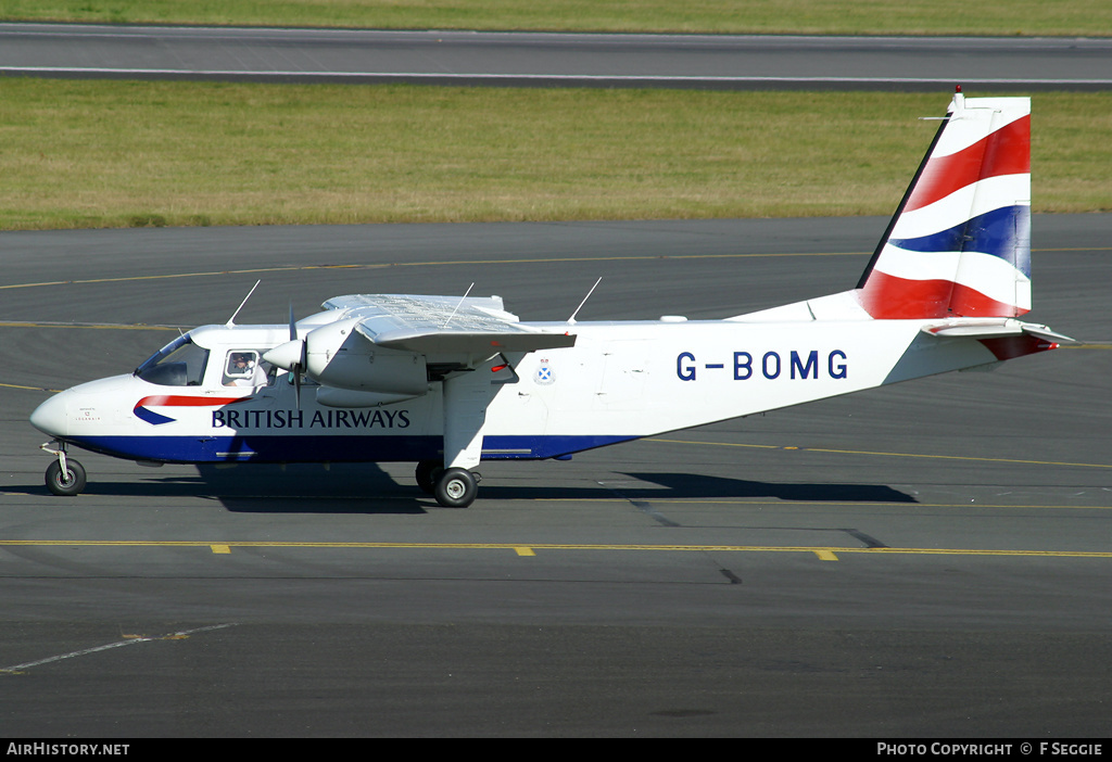 Aircraft Photo of G-BOMG | Pilatus Britten-Norman BN-2B-26 Islander | British Airways | AirHistory.net #85195