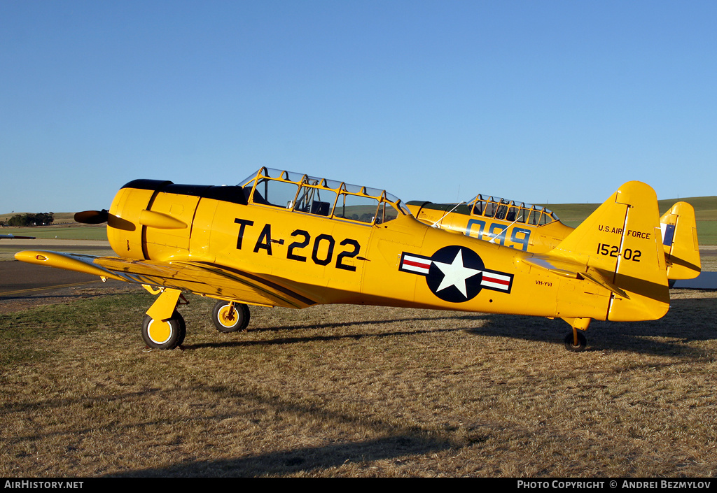 Aircraft Photo of VH-YVI / 51-15202 | North American T-6G Texan | USA - Air Force | AirHistory.net #85259