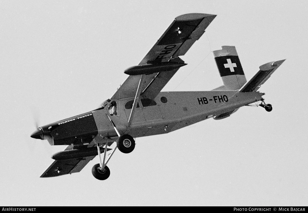 Aircraft Photo of HB-FHO | Pilatus PC-6/B2-H2 Turbo Porter | AirHistory.net #85295