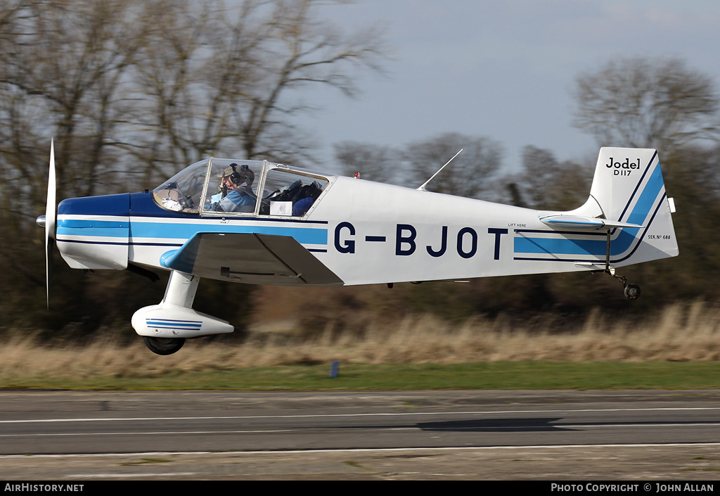 Aircraft Photo of G-BJOT | SAN Jodel D-117 | AirHistory.net #85390