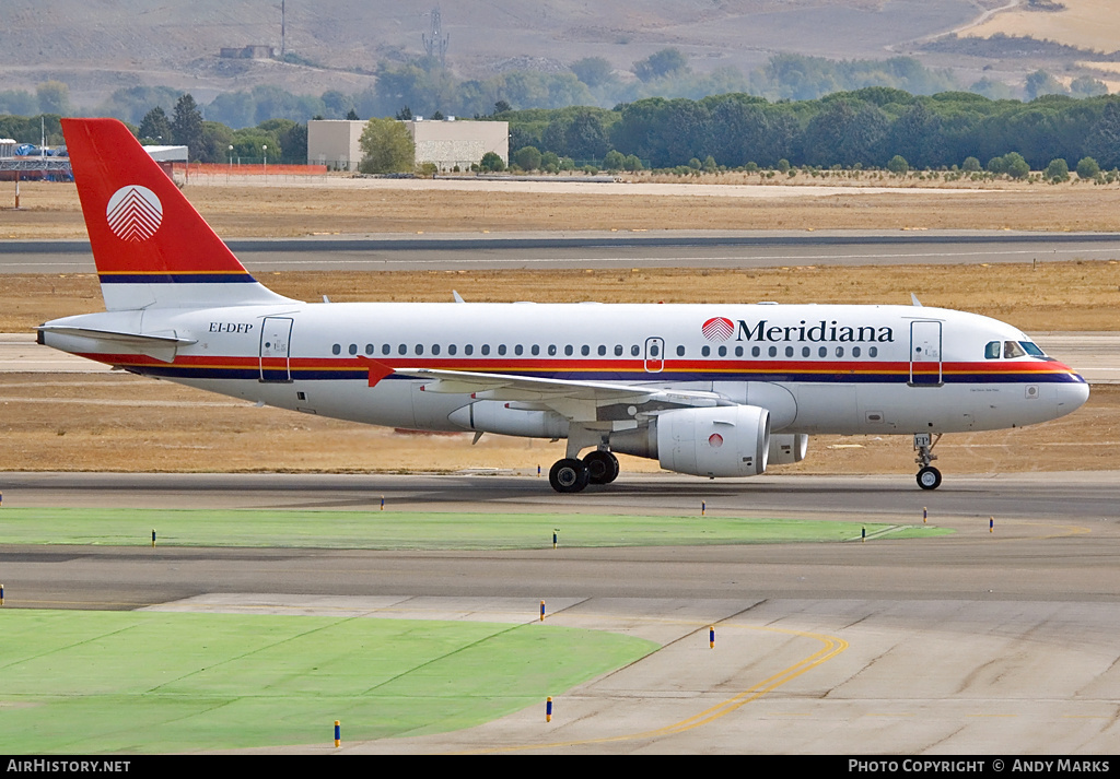 Aircraft Photo of EI-DFP | Airbus A319-112 | Meridiana | AirHistory.net #85472