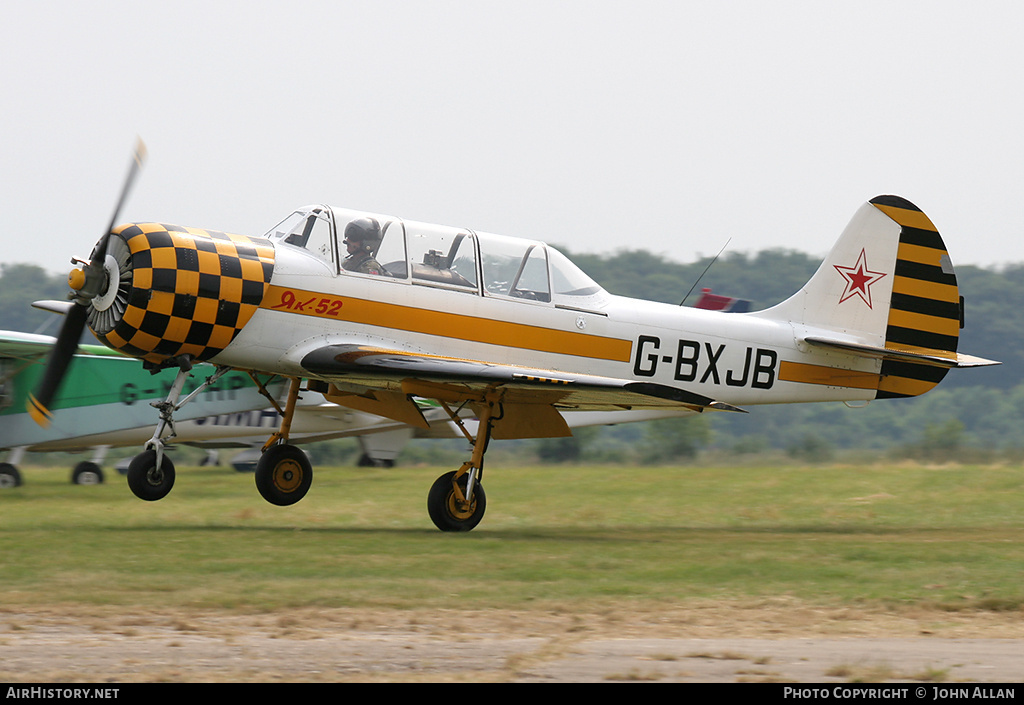 Aircraft Photo of G-BXJB | Yakovlev Yak-52 | Soviet Union - Air Force | AirHistory.net #85497