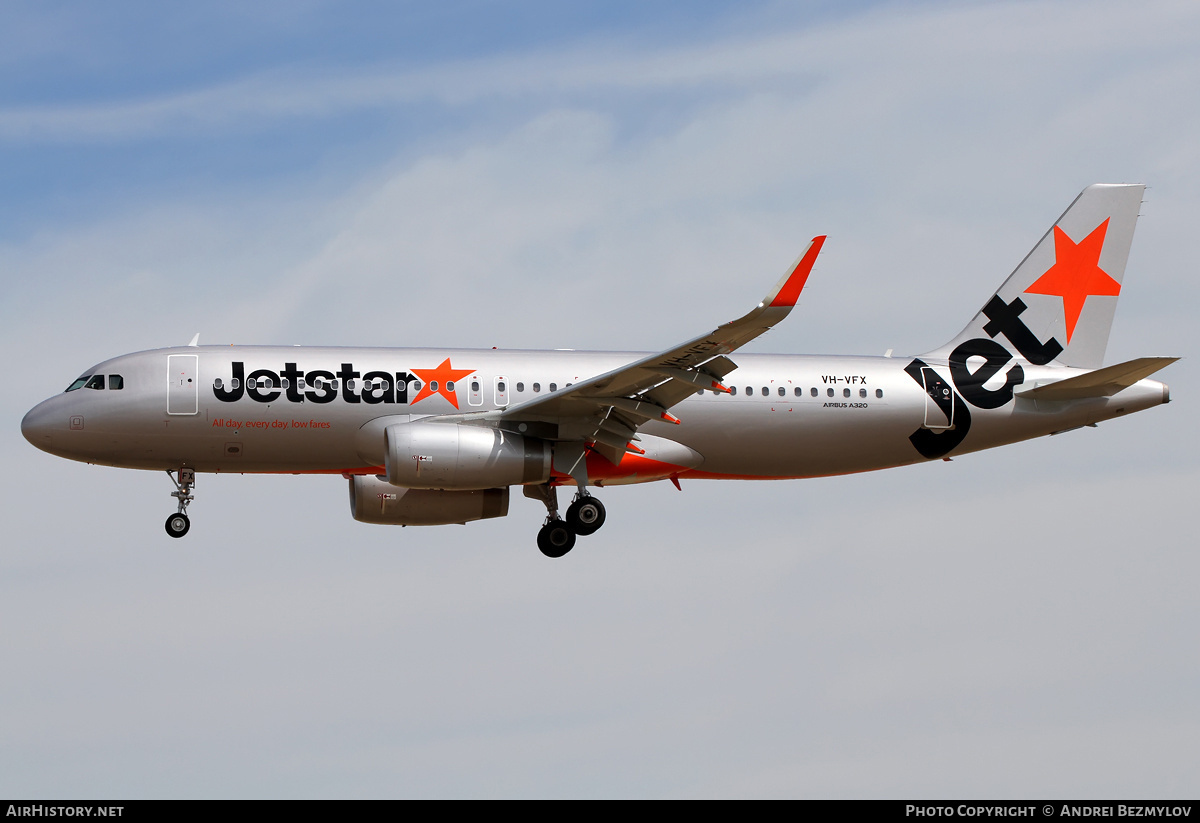 Aircraft Photo of VH-VFX | Airbus A320-232 | Jetstar Airways | AirHistory.net #85526